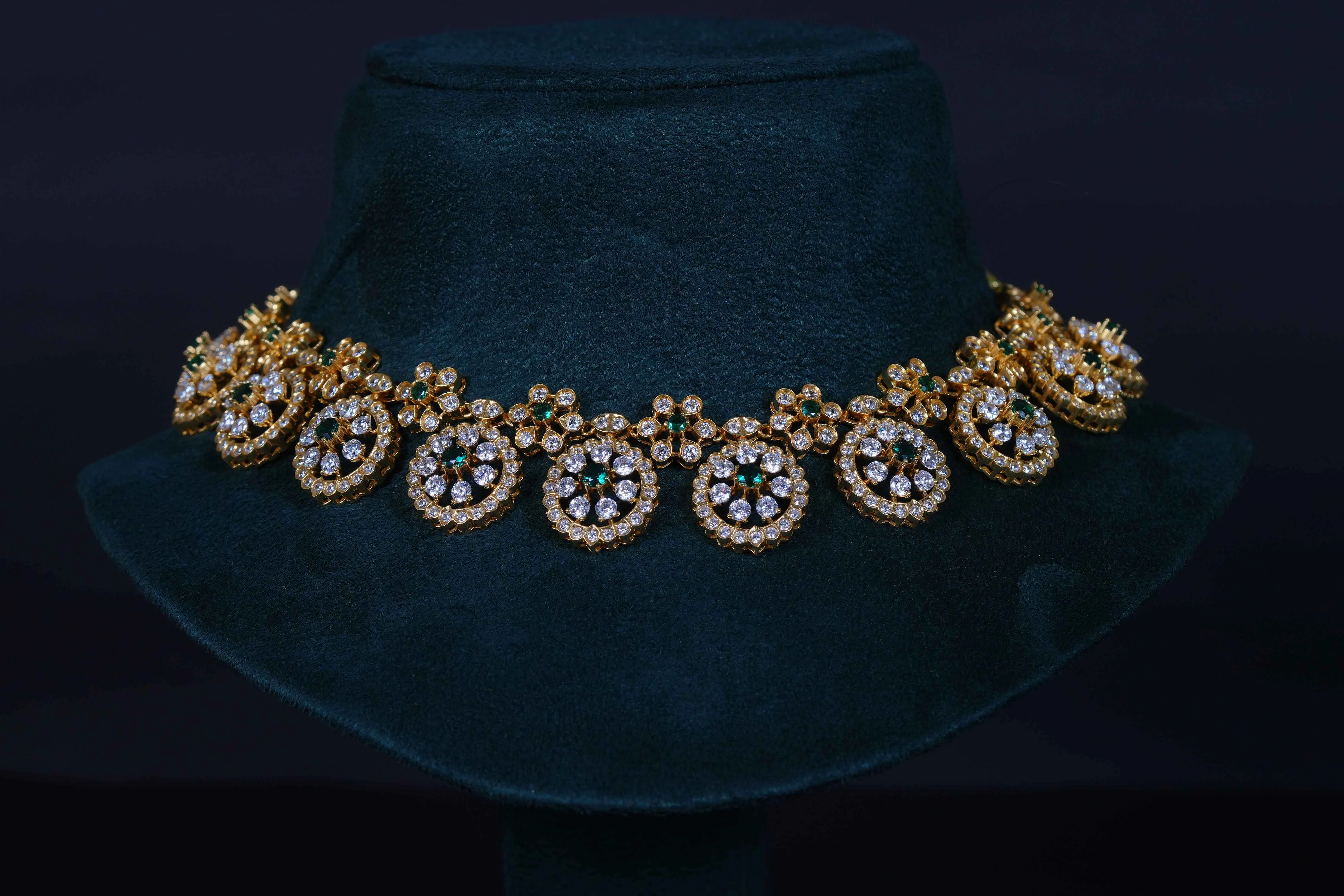 Royal Bottu American Diamond Necklace Set in 92.5 Sterling Silver