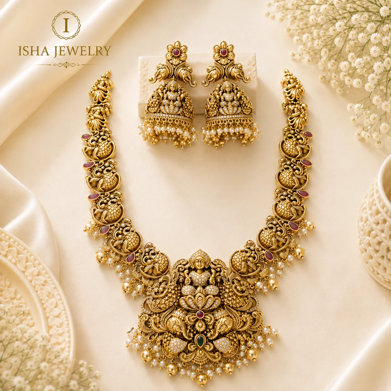 Nakshi Style Necklace – 24K Gold Plated