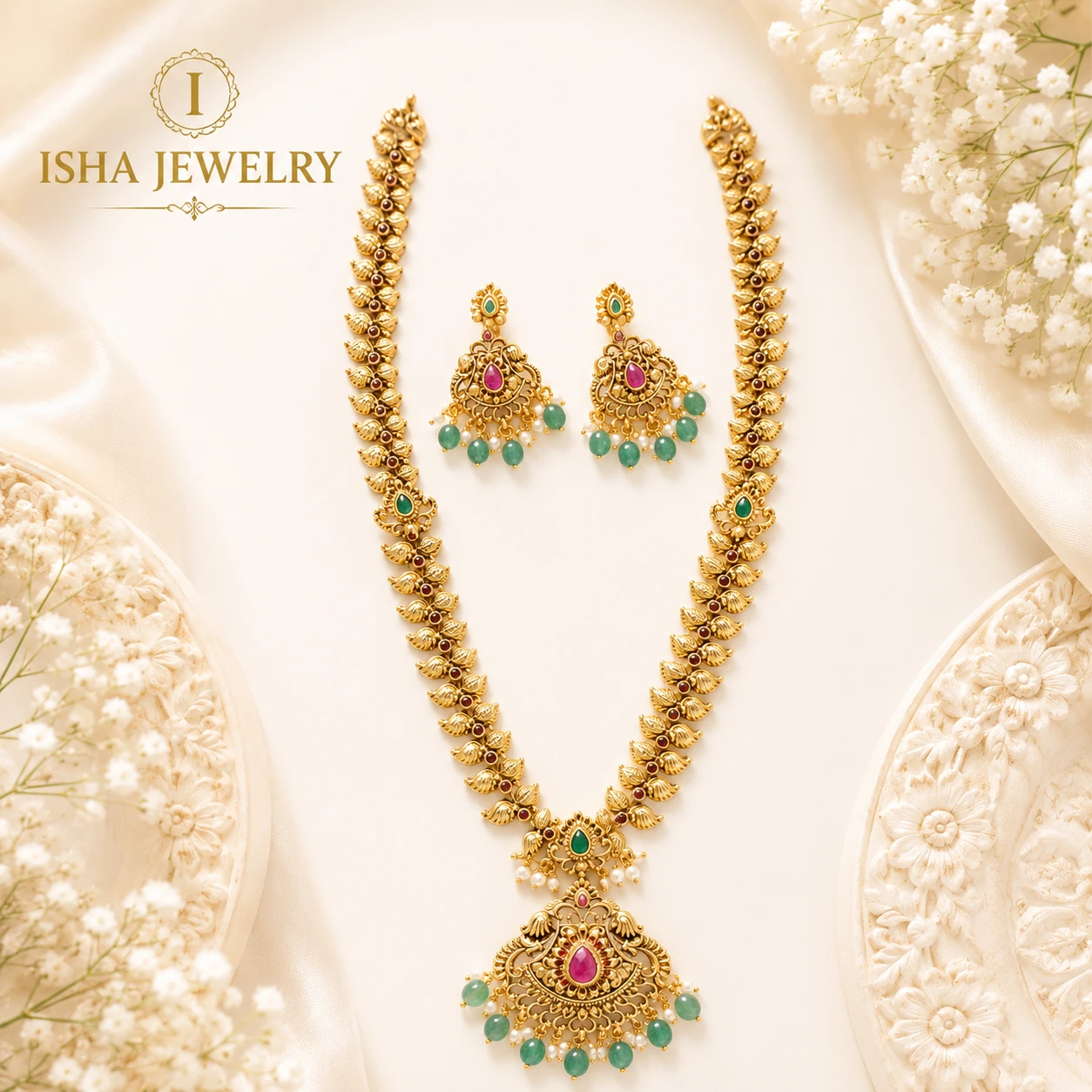 Premium Quality Long Haram – 22K Gold Plated