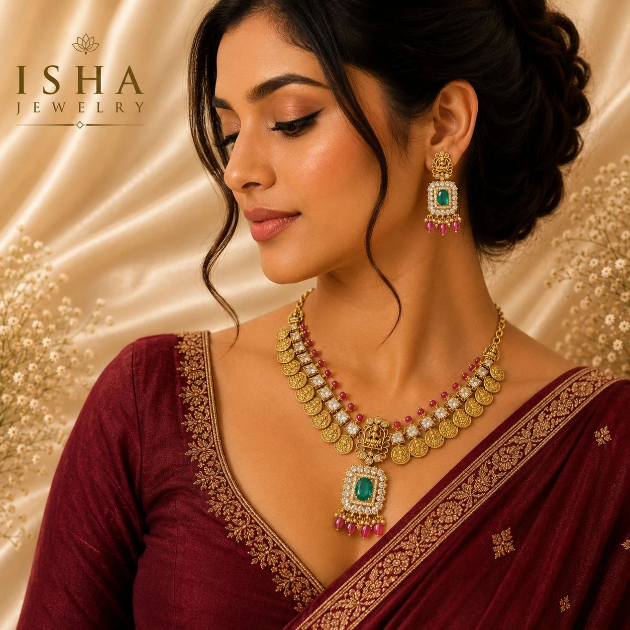 Premium Quality Kaasu Statement Necklace Set