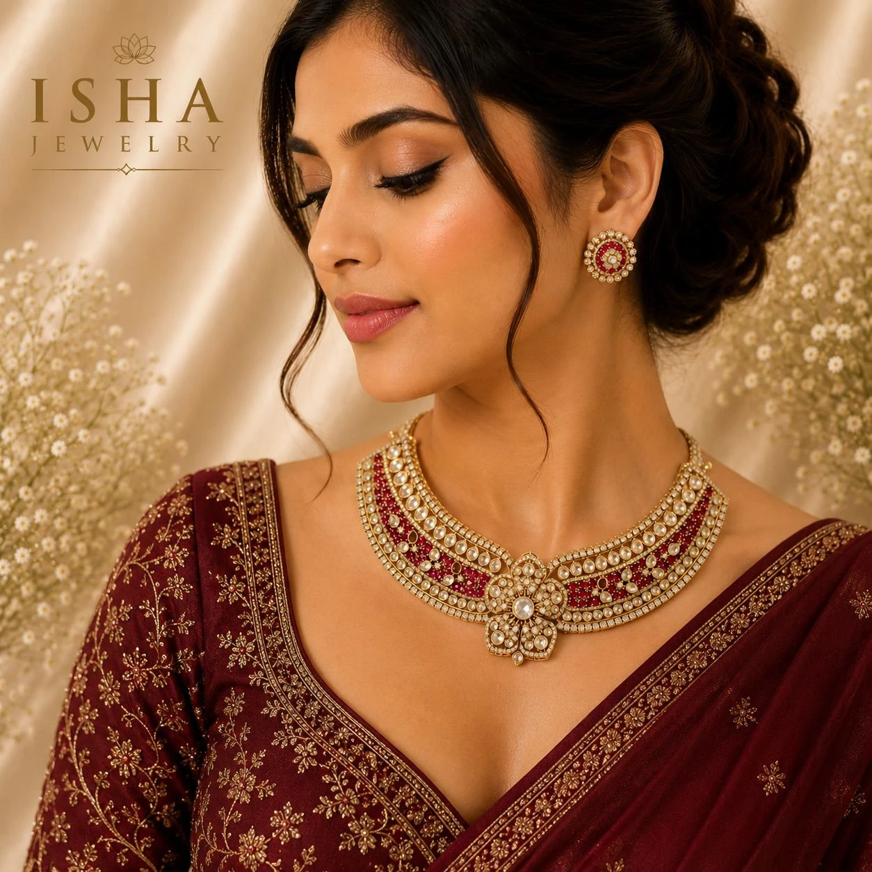 Royal Luxe Moissanite Statement Necklace