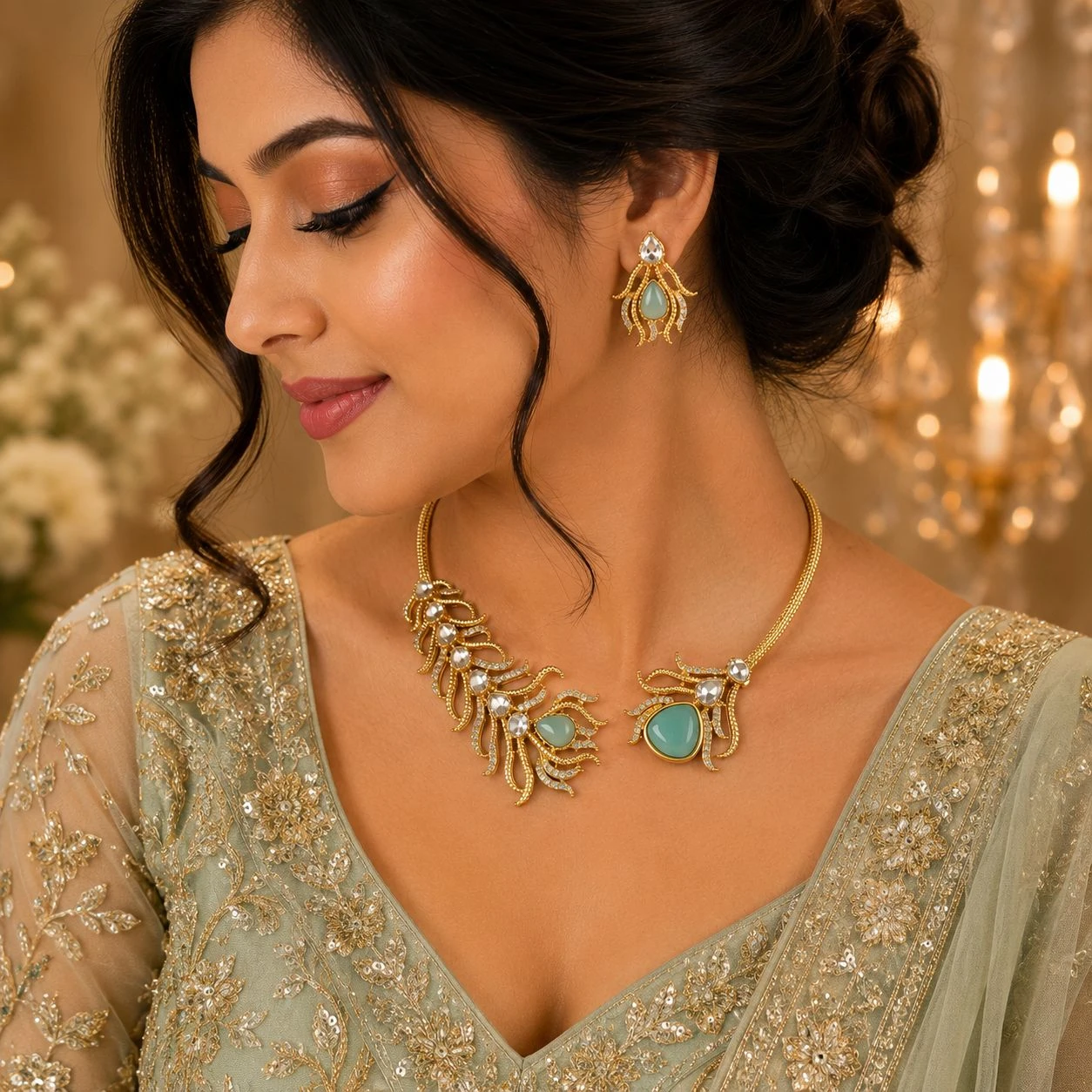 Unique Design Kante Necklace Set