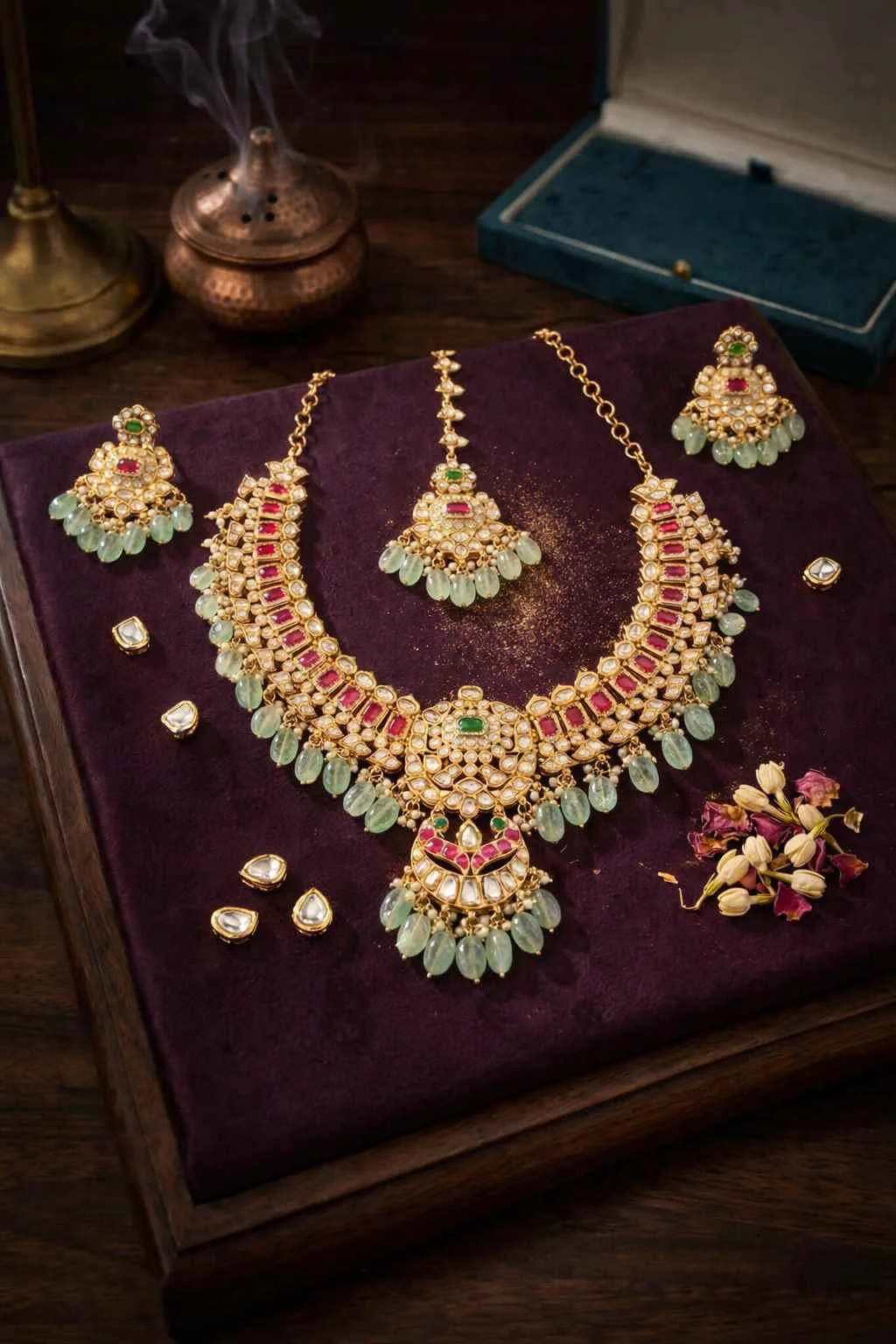 Real Jada Kundan Necklace Set